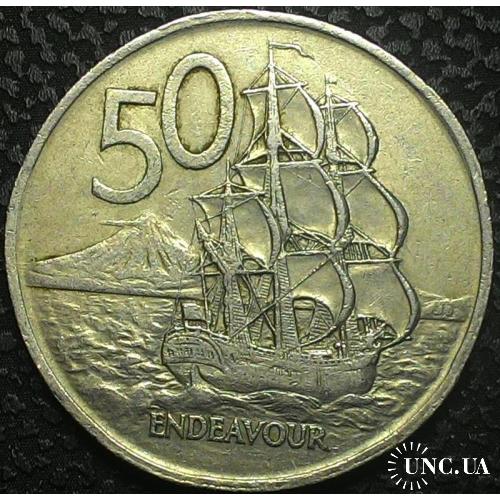 Новая Зеландия 50 центов 1967 ПАРУСНИК!!! №с415