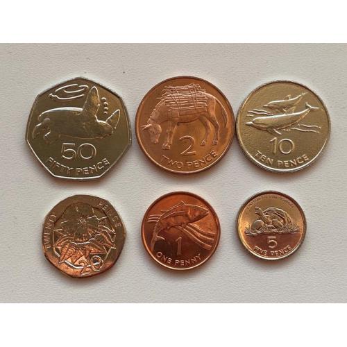Острова Святой Елены набор монет 6 шт. UNC!!! отличные!