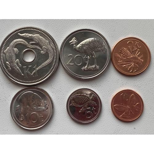 Папуа Новая Гвинея  набор  монет UNC!!! отличные!!!!