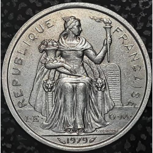Полинезия 2 франка 1979 год ОТЛИЧНАЯ!!!!!!!! №а301