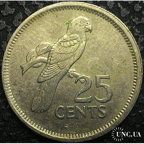 Сейшельские О-ва 25 центов 1982 год