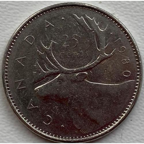 Канада 25 центов 1980 год №ф44