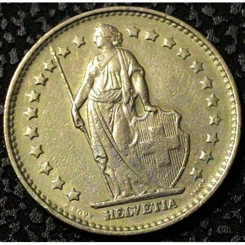 Швейцария 1 франк 1968 год №с600