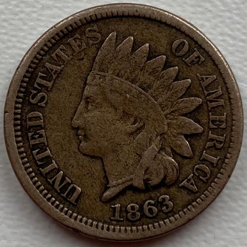 США 1 цент 1863 год №г88\2