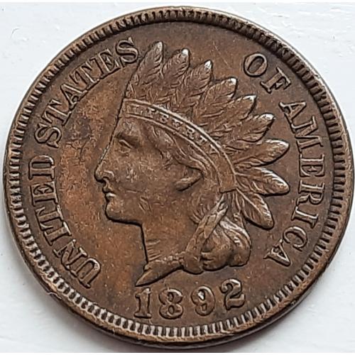 США 1 цент 1892 год №г100