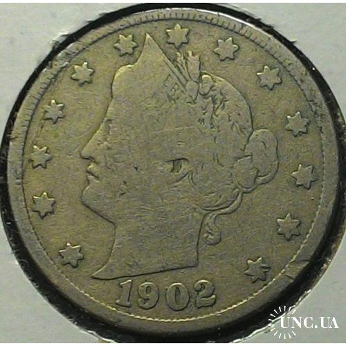 США 5 центов 1902 год
