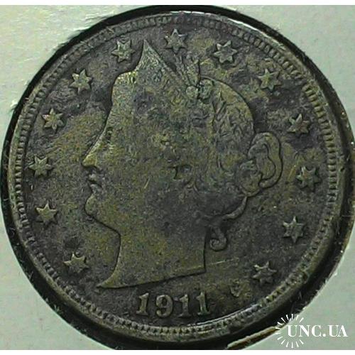 США 5 центов 1911 год
