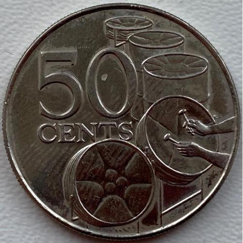 Тринидат и Тобаго 50 центов 2003 год №п34 НЕЧАСТАЯ!!!!!!!!
