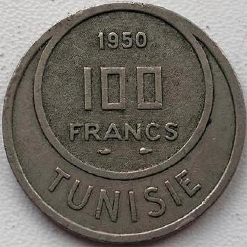 Тунис 100 франк 1950 год №с222 СОСТОЯНИЕ!!!!!!