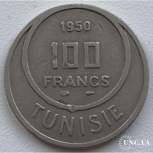 Тунис 100 франков 1950 год СОСТОЯНИЕ!!!!!! №563