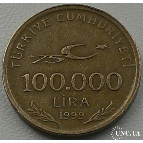 Турция, 100 000 лир 1999 год №24