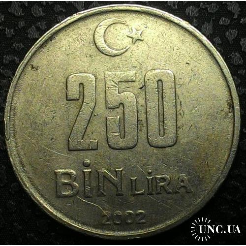Турция 250 000 лир 2002 год
