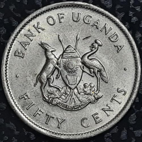 Уганда, 50 центов 1976 год ОТЛИЧНАЯ!!!!! №а44