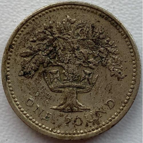 Великобритания 1 фунт 1987 год №709