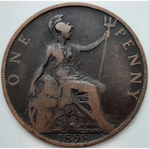 Великобритания 1 пенни 1898 год №е519