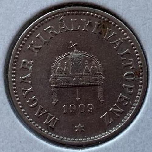 Венгрия 10 филлеров 1909 год СОСТОЯНИЕ!!!!!! 