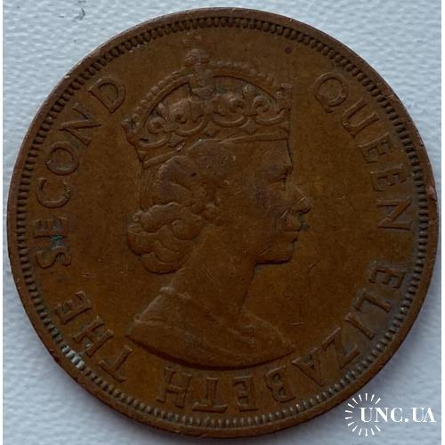 Восточные Карибы, 2 цента 1964 год дм. 30,5 мм, вес 9,55 г №а212