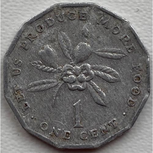 Ямайка 1 цент 1975 год №ф144