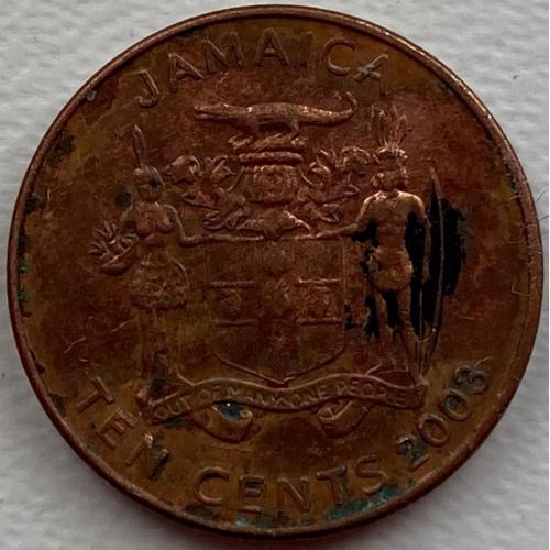 Ямайка 10 центов 2003 год №ф137