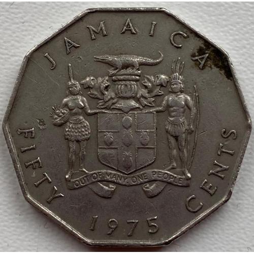 Ямайка 50 центов 1975 год №п99 Никель, дм. 30 мм, вес 12,45 г