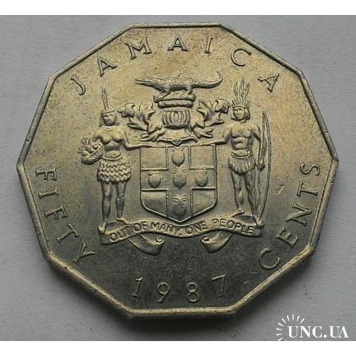 Ямайка 50 центов 1987 год
