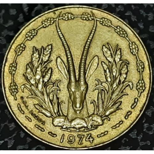 Западная Африка 10 франков 1974 год СОСТОЯНИЕ!!!!!!! №510