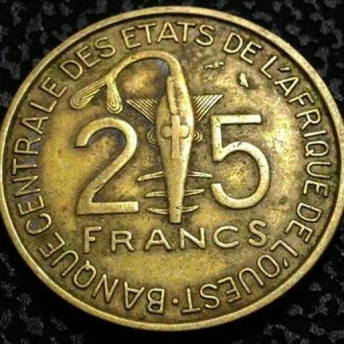 Западная Африка 25 франков 1971 год №п60 СОХРАН!!!!! 