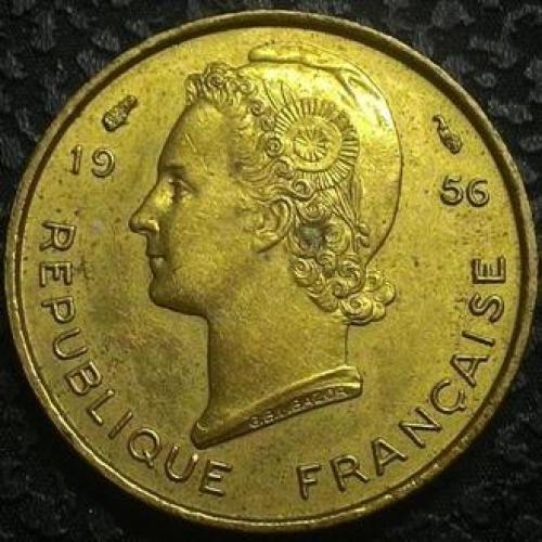 Западная Африка 5 франков 1956 год  СОСТОЯНИЕ!! №а96
