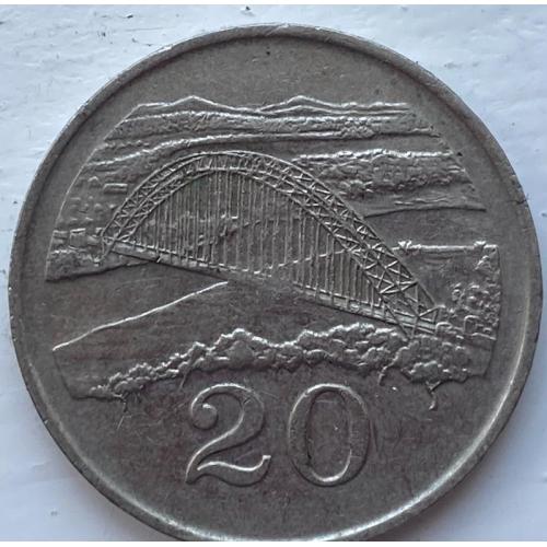 Зимбабве 20 центов 1997 год №292