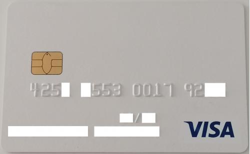 Credit Card PKO POLAND mistprint white front