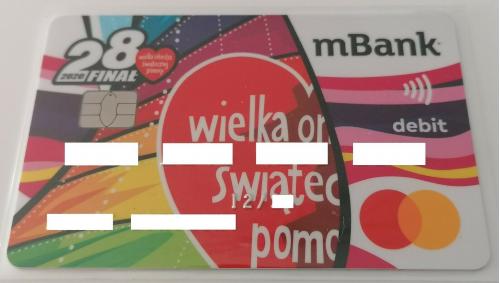 Credit Card Poland Mbank Wielka Orkiestra Swiatecznej Pomocy RRR 5000pcs edition