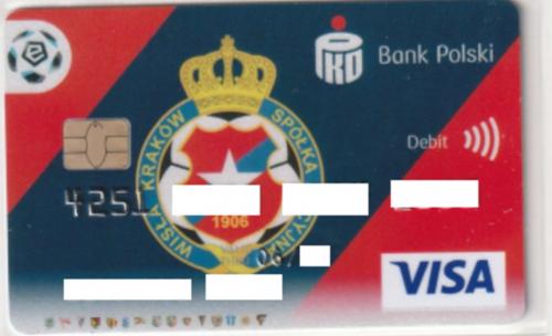 Credit Card Wisła Kraków Football Team Poland