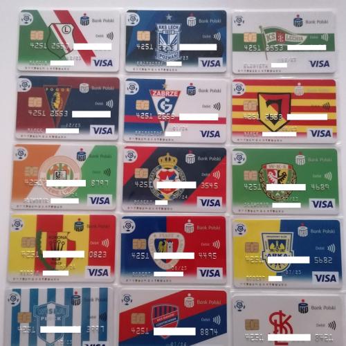 Credit Cards Football Teams Poland 15pcs