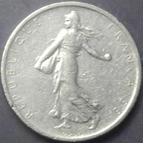 1/2 франка 1965 Франція (маленькі літери)