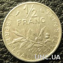 1/2 франка 1966 Франція