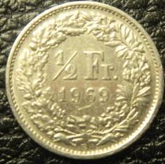 1/2 франка 1969 B Швейцарія