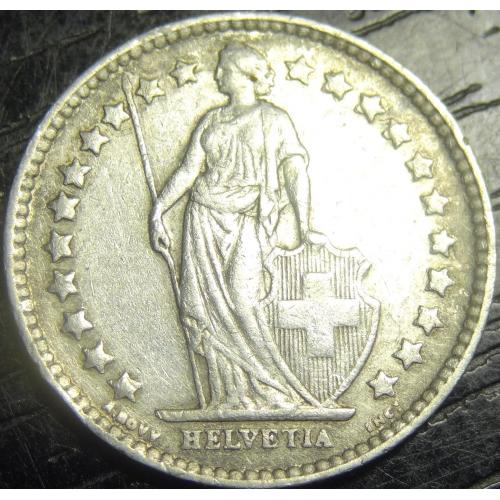 1/2 франка Швейцарія 1939 срібло