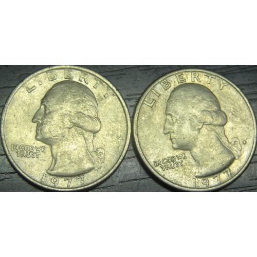 1/4 долара 1977 США (два різновиди)