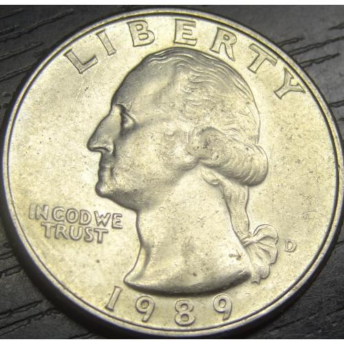 1/4 долара 1989 D США