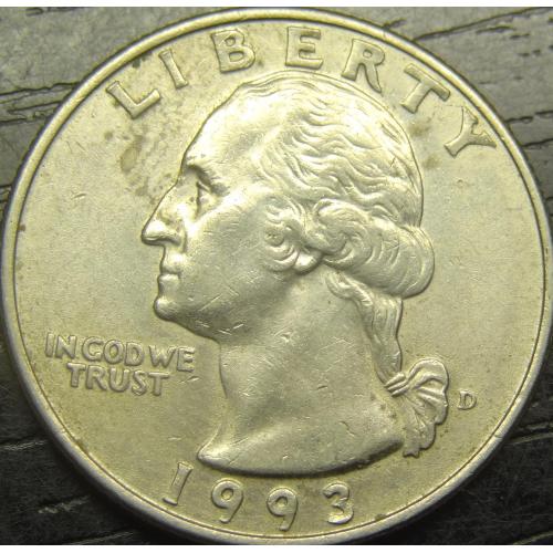 1/4 долара 1993 D США