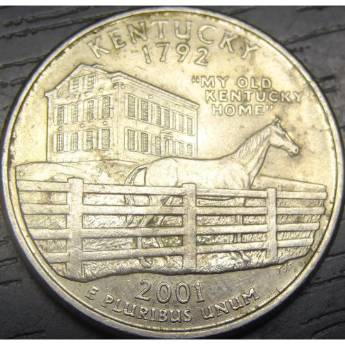1/4 долара 2001 P США Кентуккі