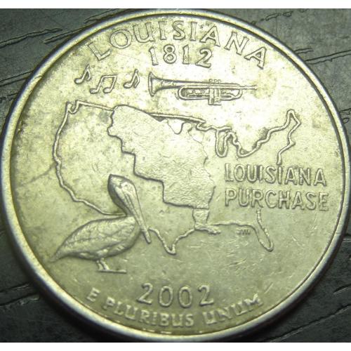 1/4 долара 2002 D США Луїзіана