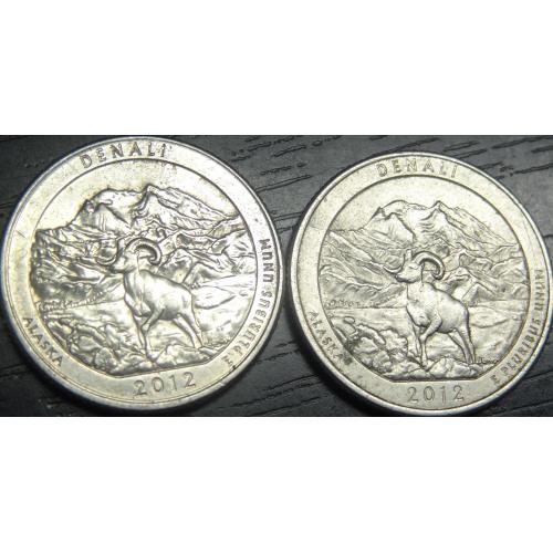 1/4 долара 2012 США Деналі (два різновиди)