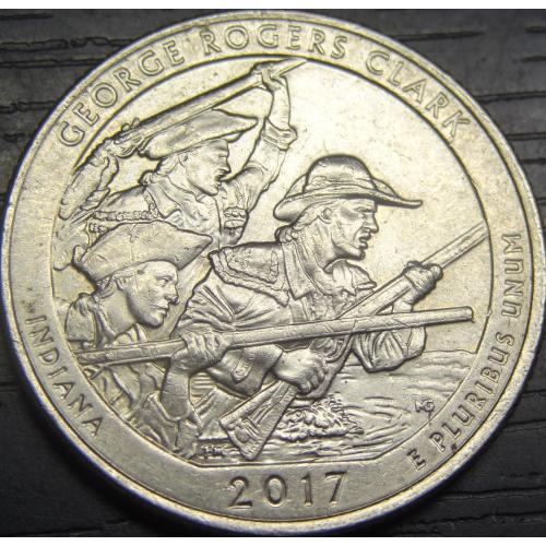 1/4 долара 2017 D США Джордж Роджер Кларк