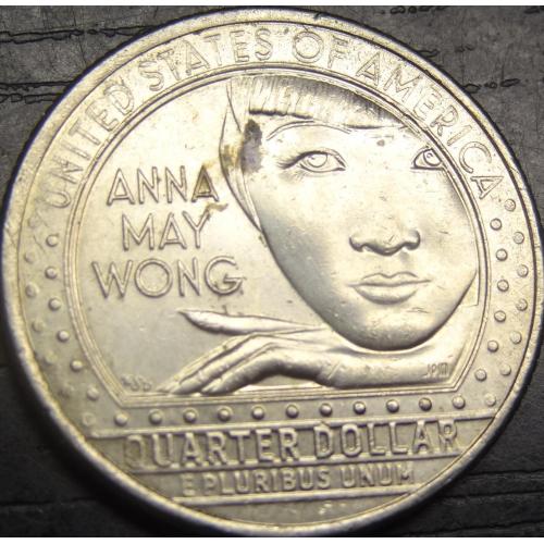 1/4 долара 2022 D США Анна Мей Вонг