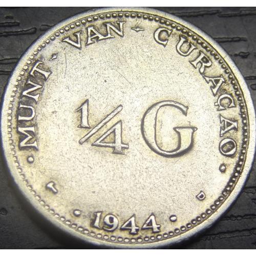 1/4 гульдена Кюрасао 1944 срібло
