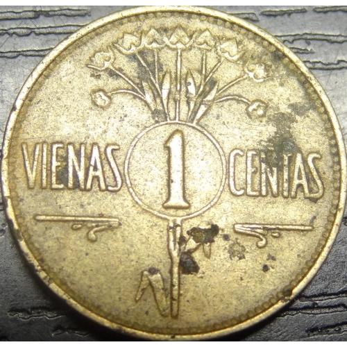 1 цент 1925 Литва