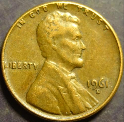 1 цент 1961 D США