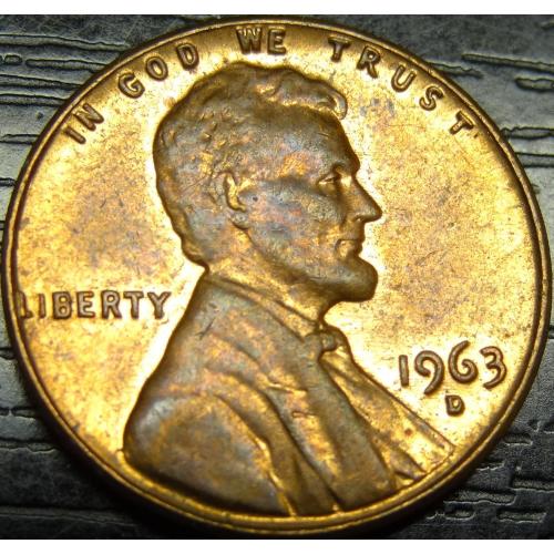 1 цент 1963 D США
