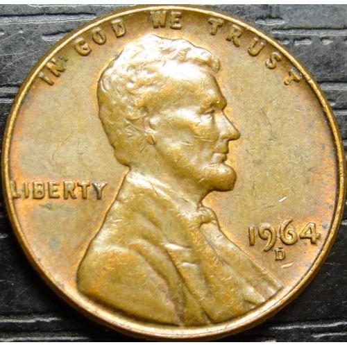 1 цент 1964 D США